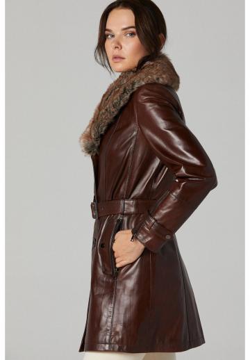 Кожаное пальто