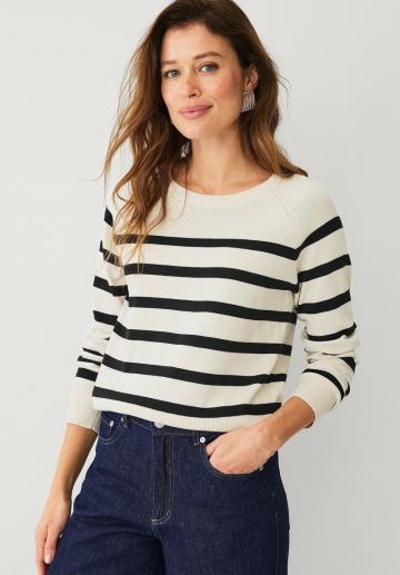 Пуловер в полоску