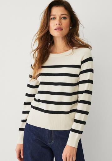 Пуловер в полоску