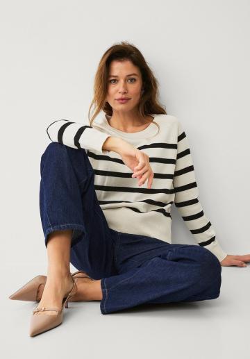 Пуловер в полоску