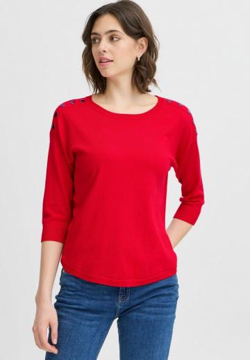 Пуловер с рукавом три четверти