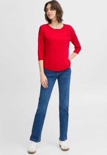 Пуловер с рукавом три четверти