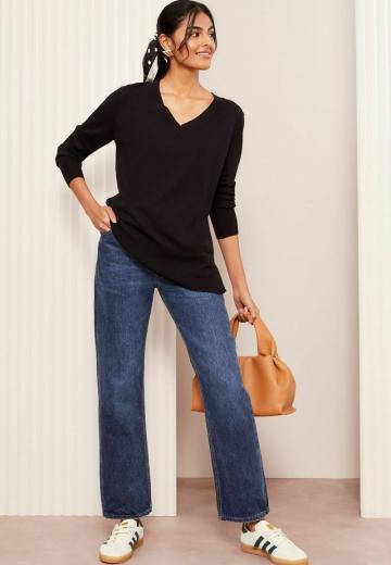 Длинный пуловер