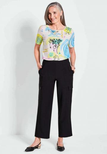 Брюки с накладными карманами