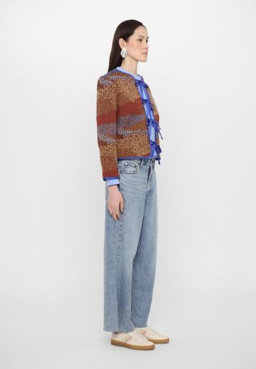 Жаккардовая вязаная кофта