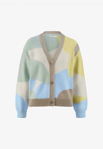 Жаккардовая вязаная кофта