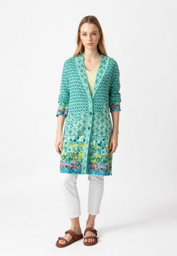 Жаккардовая вязаная кофта