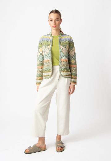 Жаккардовая вязаная кофта