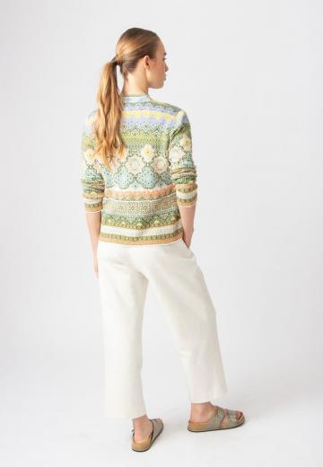 Жаккардовая вязаная кофта