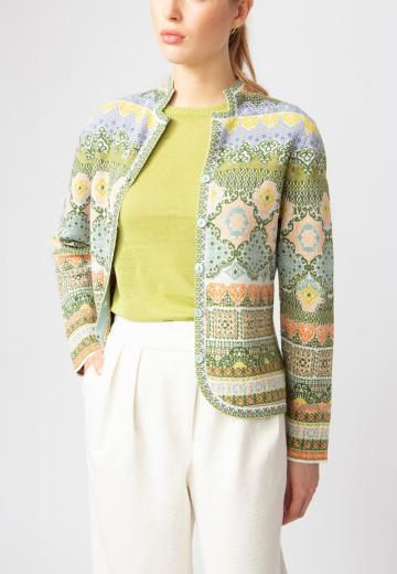 Жаккардовая вязаная кофта