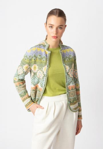 Жаккардовая вязаная кофта