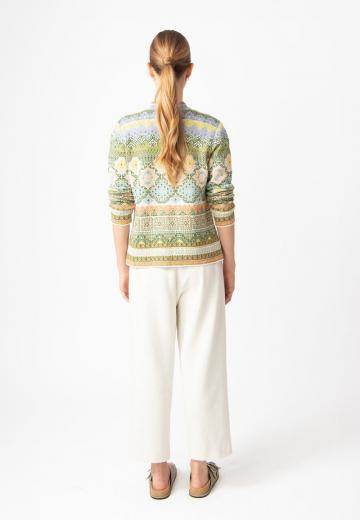 Жаккардовая вязаная кофта