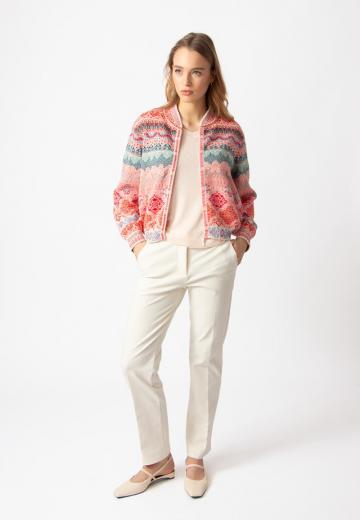 Жаккардовая вязаная кофта