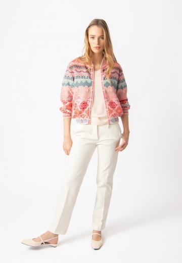 Жаккардовая вязаная кофта