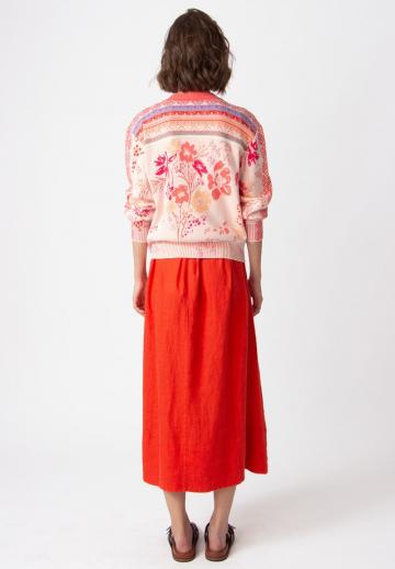 Жаккардовая вязаная кофта