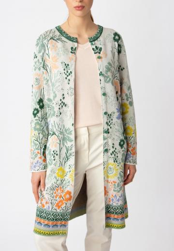 Жаккардовая вязаная кофта