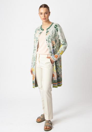 Жаккардовая вязаная кофта