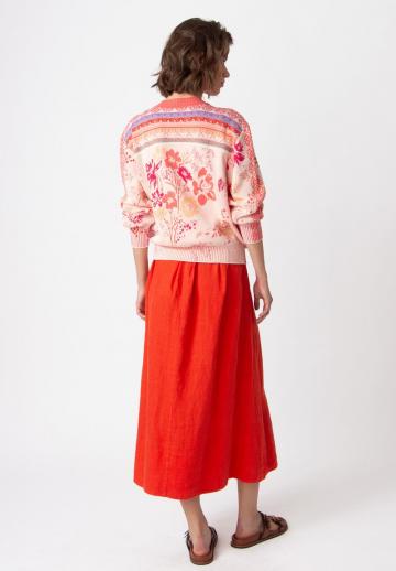 Жаккардовая вязаная кофта