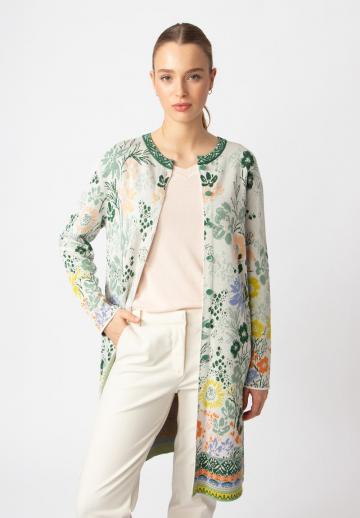 Жаккардовая вязаная кофта