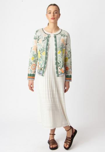 Жаккардовая вязаная кофта