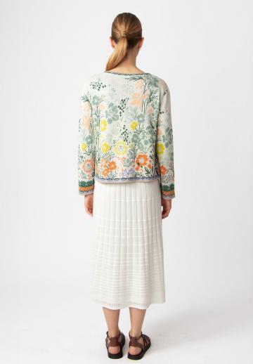 Жаккардовая вязаная кофта