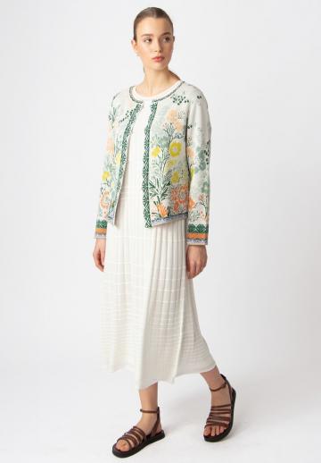 Жаккардовая вязаная кофта