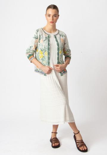 Жаккардовая вязаная кофта