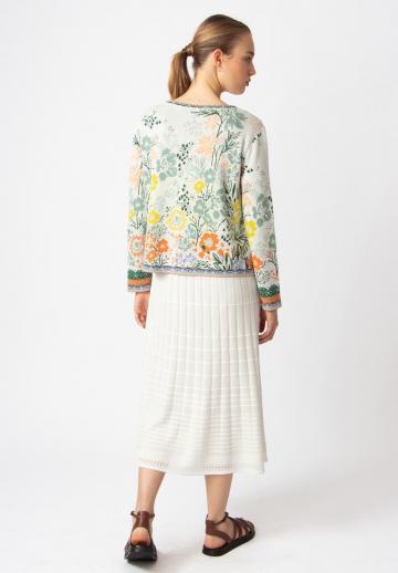 Жаккардовая вязаная кофта