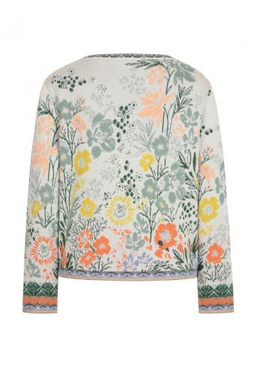 Жаккардовая вязаная кофта