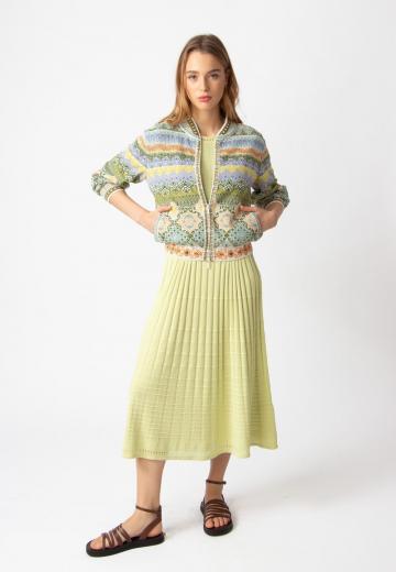 Жаккардовая вязаная кофта