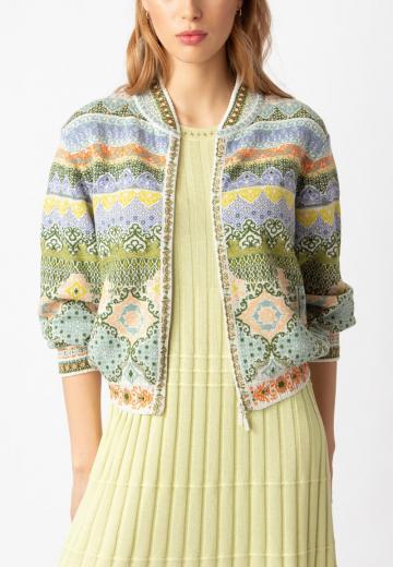 Жаккардовая вязаная кофта