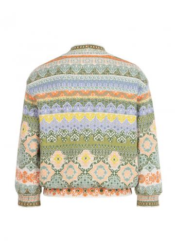 Жаккардовая вязаная кофта