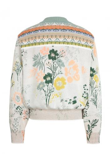 Жаккардовая вязаная кофта