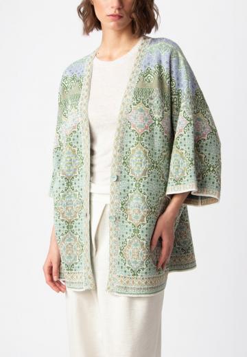 Жаккардовая вязаная кофта