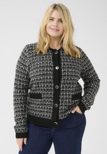 Жаккардовая вязаная кофта