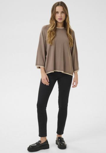 Пуловер с рукавом три четверти