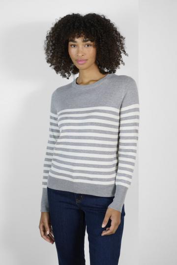 Пуловер в полоску