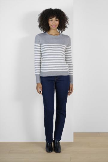 Пуловер в полоску