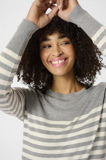 Пуловер в полоску