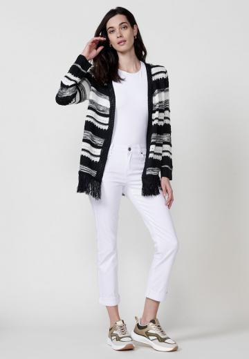 Жаккардовая вязаная кофта