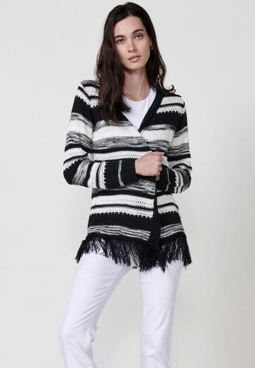 Жаккардовая вязаная кофта