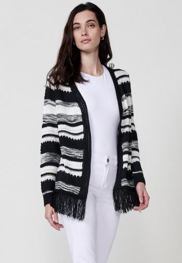 Жаккардовая вязаная кофта