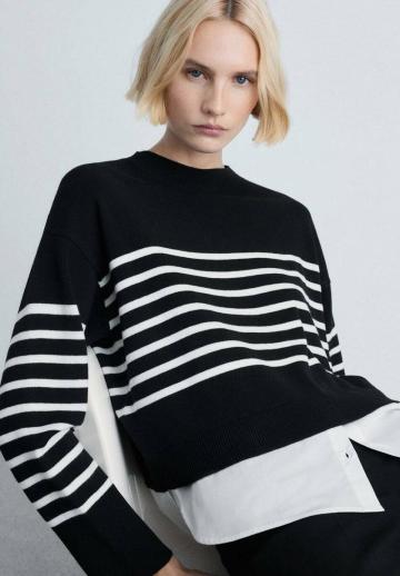 Пуловер в полоску