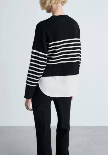 Пуловер в полоску