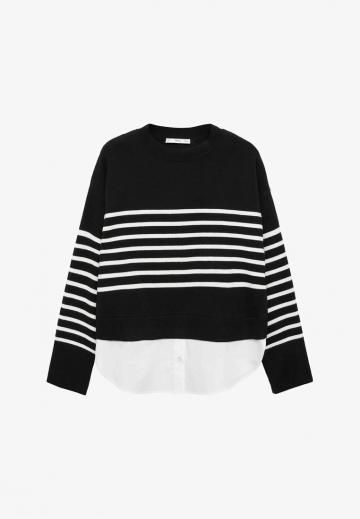 Пуловер в полоску