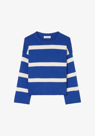 Пуловер в полоску