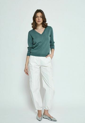 Пуловер с рукавом три четверти