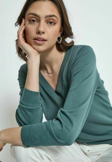 Пуловер с рукавом три четверти