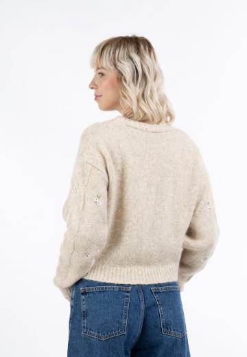 Жаккардовая вязаная кофта