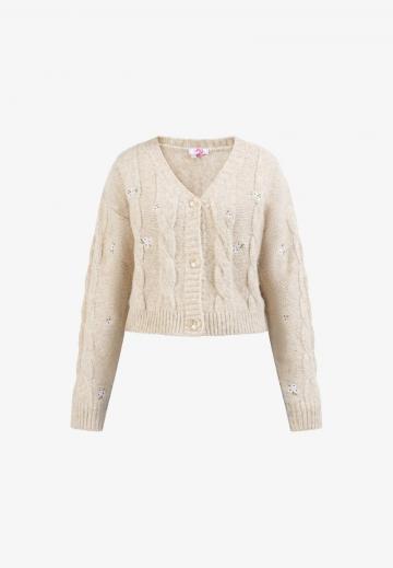 Жаккардовая вязаная кофта